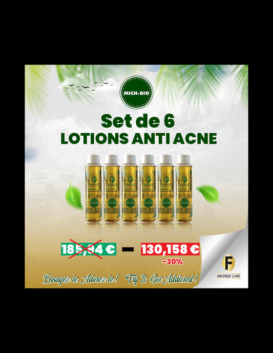 Set de 6 Lotions Anti-acné Mich Bio